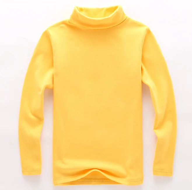 Г. Свитера для девочек; однотонные свитера ярких цветов для мальчиков; Осенняя шерстяная футболка для маленьких девочек; свитер; одежда для детей; пуловер для девочек - Цвет: Цвет: желтый