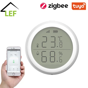 

2020 Newest Temperature and Humidity Sensor With LCD Screen Display Working With Tuya ZigBee Hub Battery Powered Smart Life