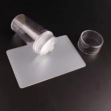 3 шт. прозрачный силиконовый штамп прозрачный Желейный штемпель для тиснения ногтей набор скребков для лака печать для переноса маникюра шаблон пластины инструмент