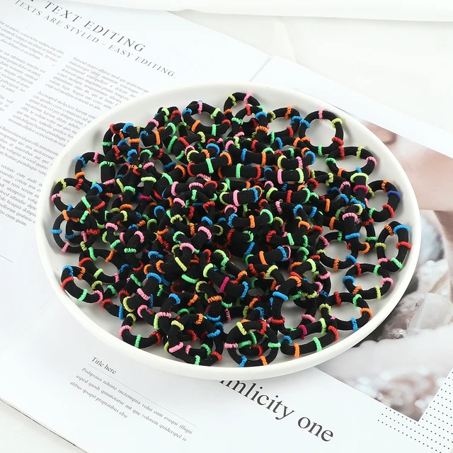 100pcs/Set Girls Colorful Nylon Hair Bands Children Ponytail Holder Scrunchie Small Elastic Headband Cute Kids Hair Accessories 100pcs style 5