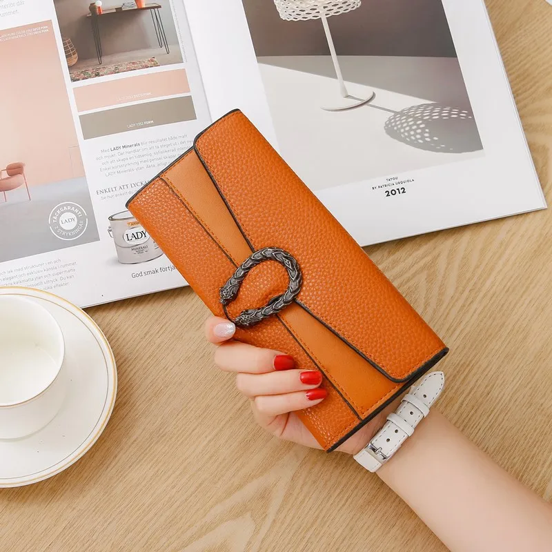 

Womens Wallets Purses Plaid PU Leather Long Wallet Hasp Phone Bag Money Coin Pocket Card Holder Female Wallet Purse Crown Wallet