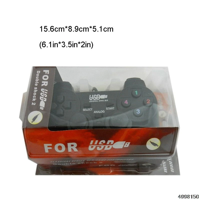 Черный проводной игровой контроллер USB джойстик геймпад джойстик для ПК ноутбук компьютер