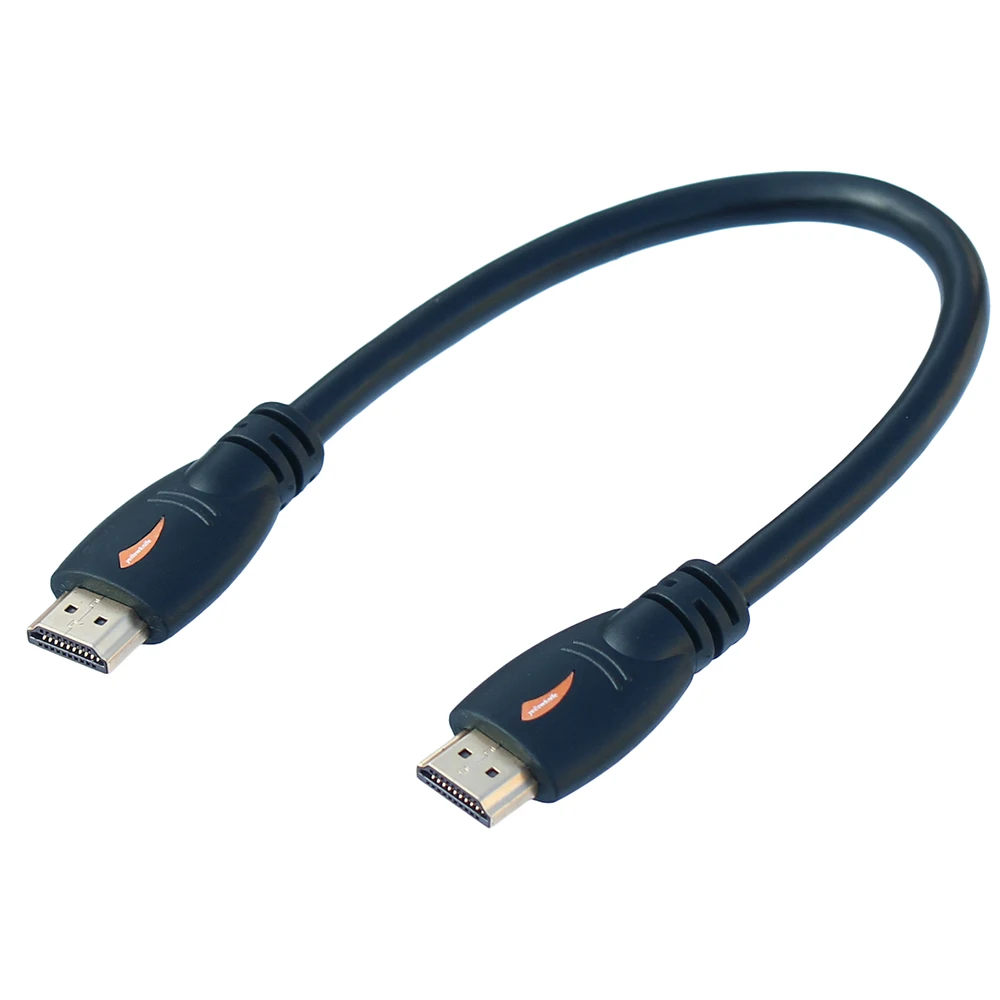 20cm V2.0 HD-compatible Cable Male Goldden Plated Short Connector Cable Cord 1080P For TV BOX Computer Moniter