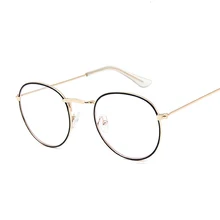 Ronda los rayos transparente gafas de marcos de las mujeres de los hombres gafas Vintage óptica, gafas para miopía marcos Retro damas gafas