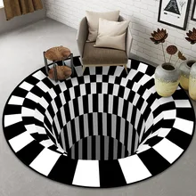 Aliexpress - Soft Crystal Velvet 3D Carpet Round 3D Visual Trap Carpet Cute Floor Mat Bathroom Carpet Circle Rug Kitchen Rugs 1pc