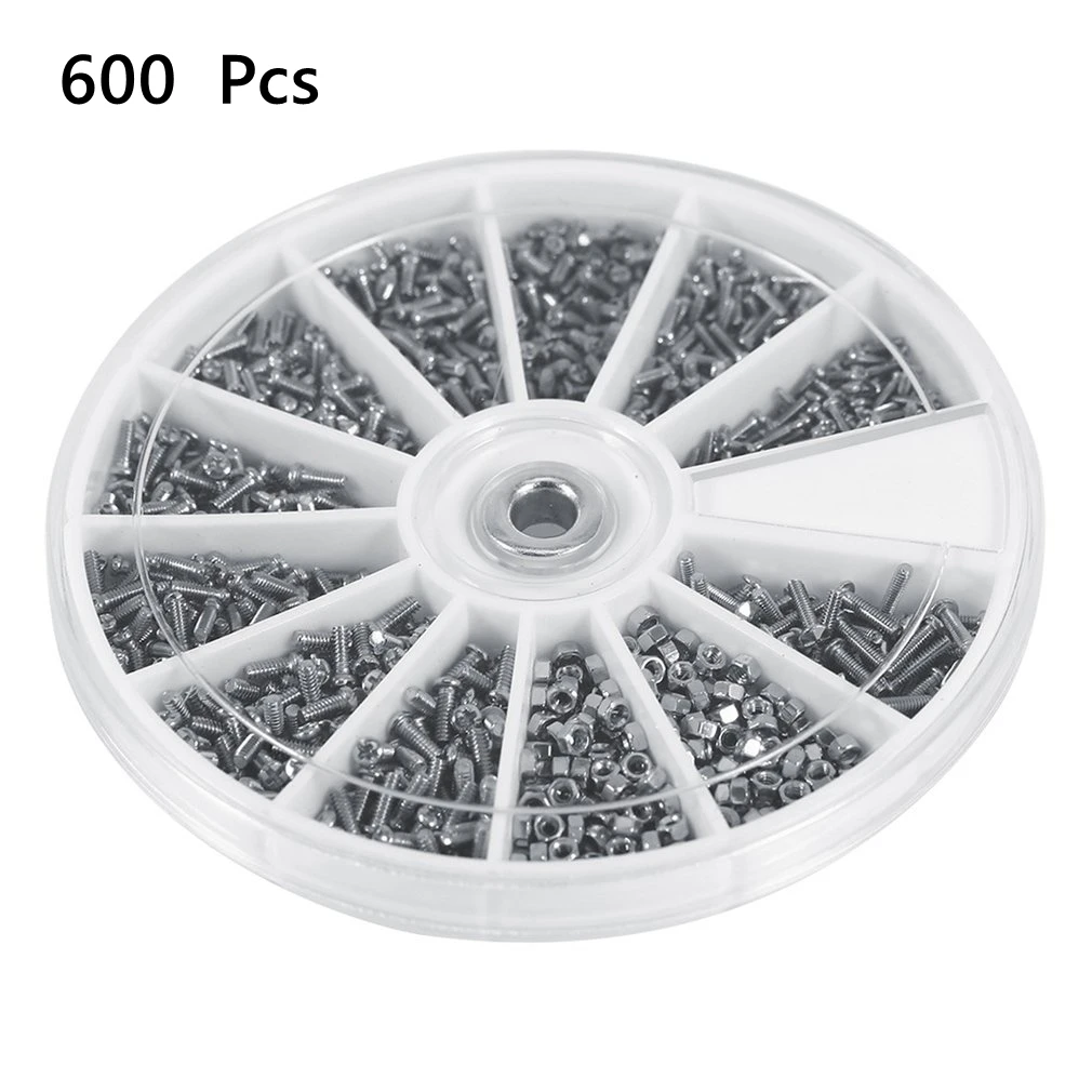 600 Pcs Stainless Steel Small Electronic Nut Assortment Household Tool Kit 12 Kinds M1/1.2/1.4/1.6 | Автомобили и мотоциклы