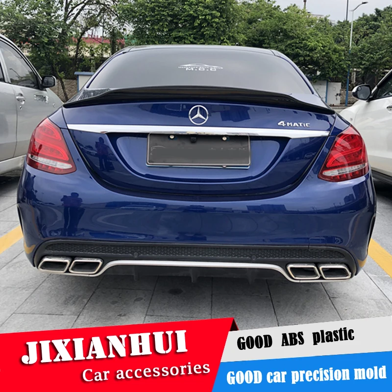 For W205 Spoiler 2015-2018 ps Mercedes-Benz C-class C180 C200 ABS plastic Material Car Rear Wing Color | Автомобили и мотоциклы