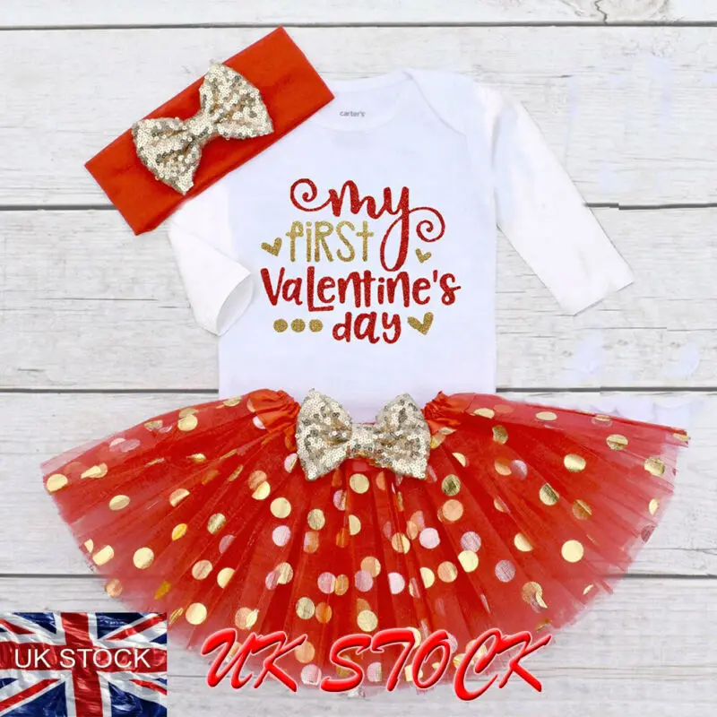  UK Toddler Kid Baby Girl Plaid Sleeveless/Long Sleeve Party Christmas Tutu Dress