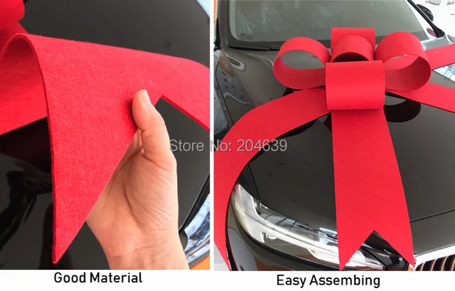 Blulu 6 Pezzi Grande Fiocco Rosso Per Auto Fiocco In Nastro Per - Foto 7