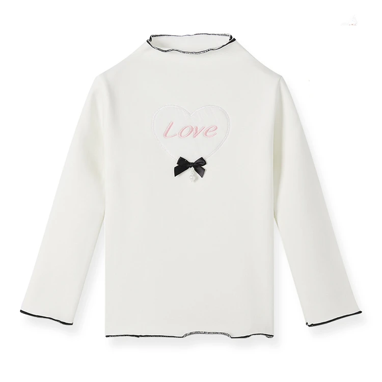 Осенне-зимние теплые топы для девочек; футболки с флисовой подкладкой; детская футболка с круглым вырезом; Детская универсальная футболка с длинными рукавами