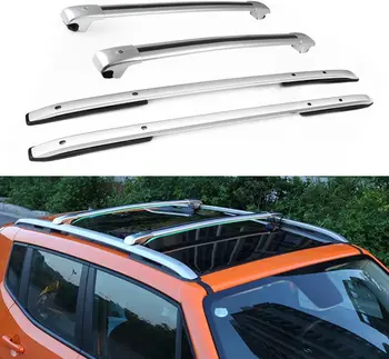 

4PCS Roof Racks Crossbars Kits Baggage Cargo Carriers Luggage Rail Side Bar Cross Bar Fits for Jeep- Renegade 2015-2020 - Silver