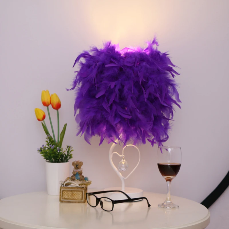 Современный светодиодный Настольный светильник перьевая Настольная лампа с