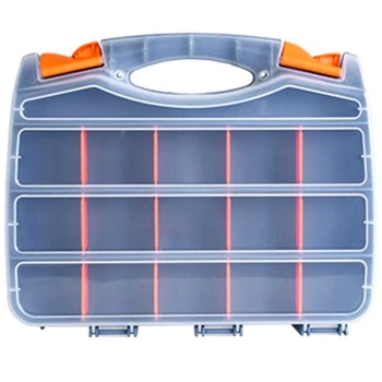 

30 Compartment Double-Sided Storage Bag with Impact-Resistant Polymer and Customizable Removable Plastic Compartment