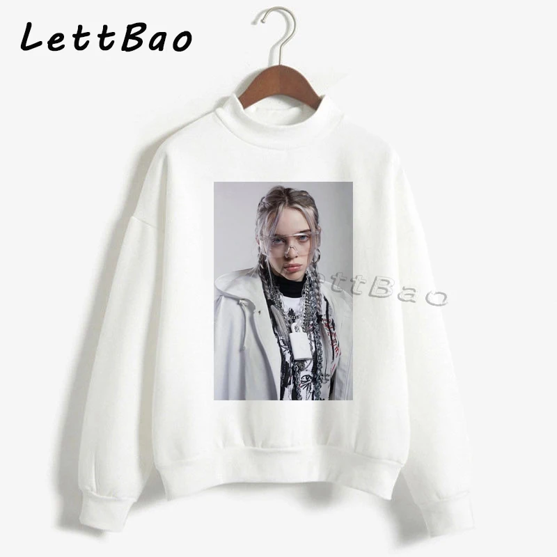 Billie Eilish толстовки свитер уличная Эстетическая Готическая Moletom Feminino Ullzang Harajuku на заказ Женская толстовка Femme 90s