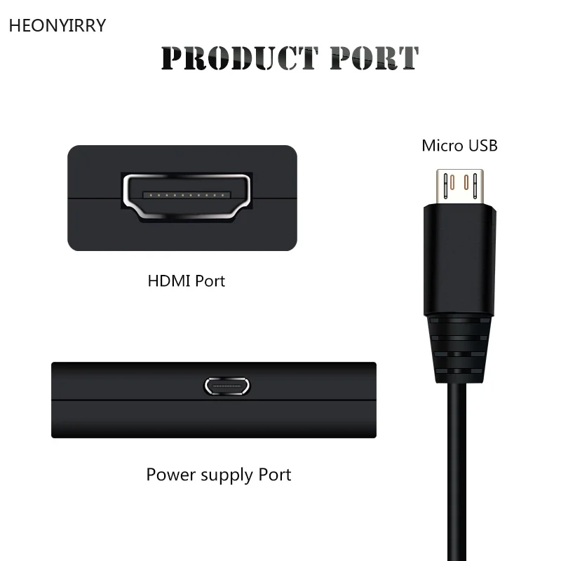Micro USB к HDMI Кабель адаптер Mirco HD Конверсионный кабель для Мобильный телефон