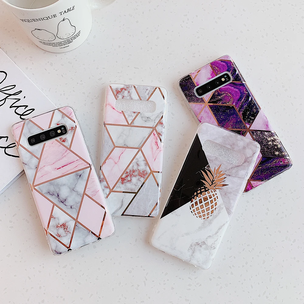 Чехол LOVECOM с геометрическим покрытием для Samsung Galaxy A50 S10e S10 S8 S9 Plus A70 роскошный