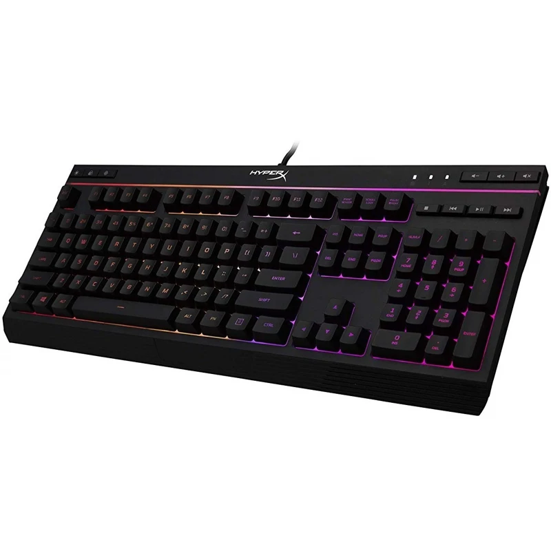 Keyboard HyperX Alloy Core RGB HX-KB5ME2-RU membrane, wired, USB, RGB backlight, moisture protection, color: black
