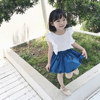 

Baby Girls Summer White Tank Outfits Toddler kids baby girls outfits cotton Tee+Shorts Pants clothes Set