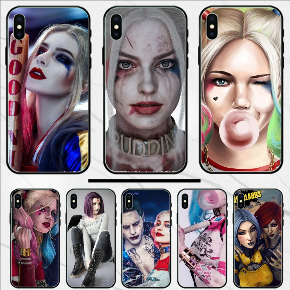 Для iphone x чехол клоун Джокер мягкий силиконовый черный для телефона X XS XR MAX 5 5S SE |