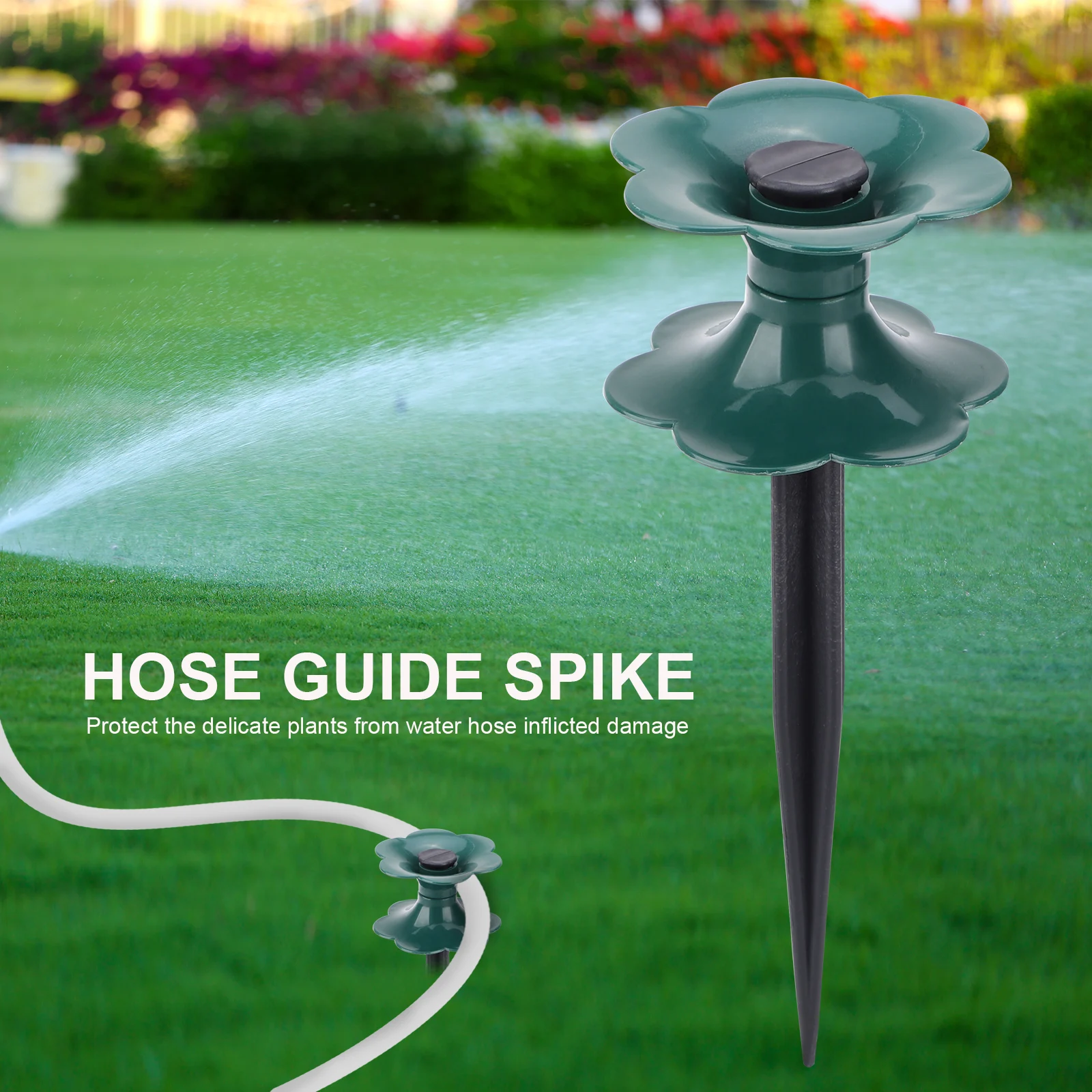 Hose Guide Spike Watering Water Pipe Hose Roller Wheel Brackets Gardening High-strength Simply Garden Lawn Holder