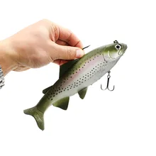 2//5pcs Fishing Lure Hairtail Baits Soft Artificial Swimbait Trout Bass 15cm 28cm