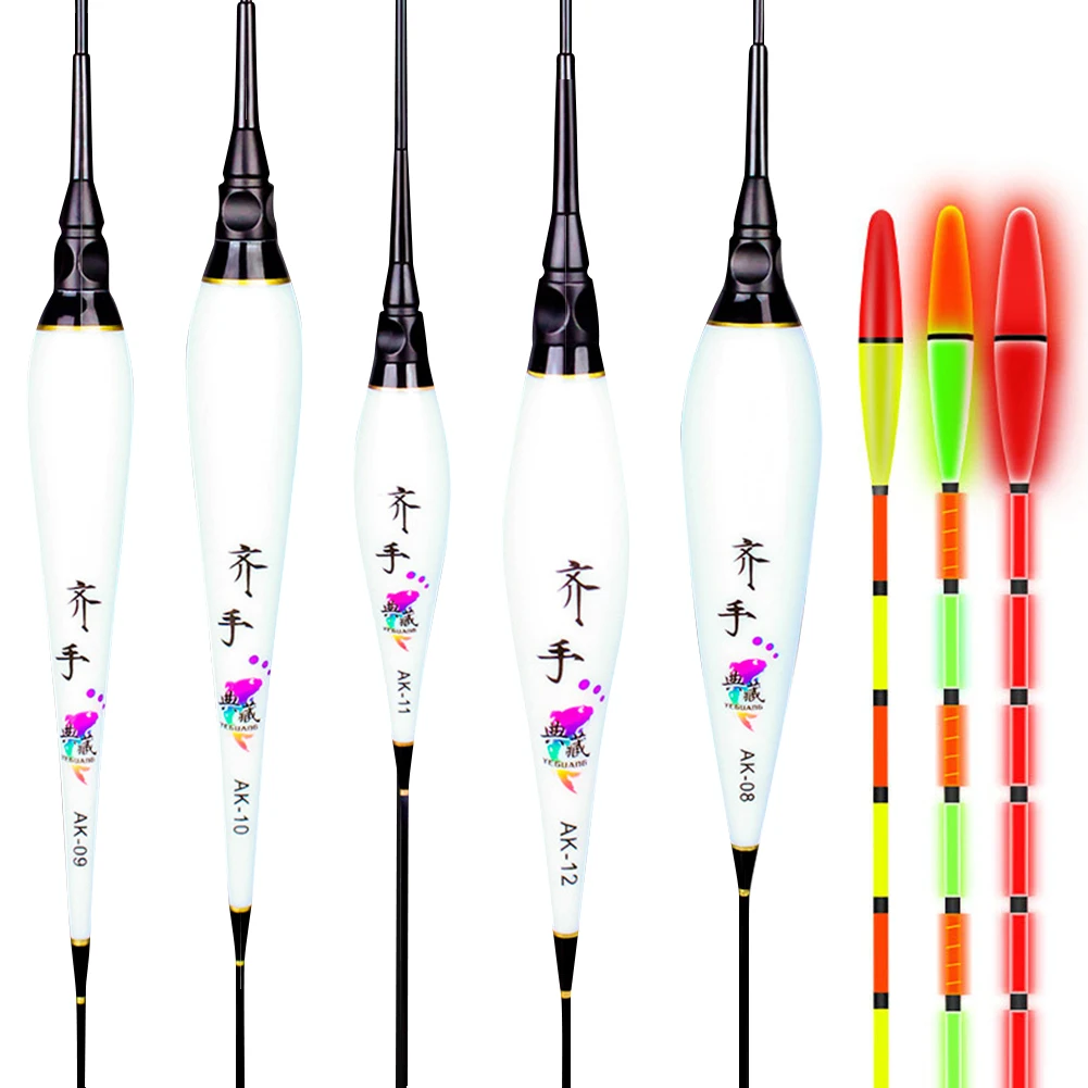 Smart Electric Fishing Float Bite Alarm Fish Bait LED Light Color Change Automatic Night Electronic Changing Buoy Bobber | Спорт и