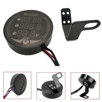 

For Honda cbf 600f cbr 600 f 650f 900 rr 250 r 500r Motorcycle Voltmeter Time Temperature LED 3-in-1 LED Digital Voltage Meter
