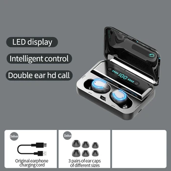 

Wireless Earphone TWS 5.0 Bluetooth Headphones HiFi Stereo Earphones Noise Canceling Headset Waterproof Earbuds LED Power