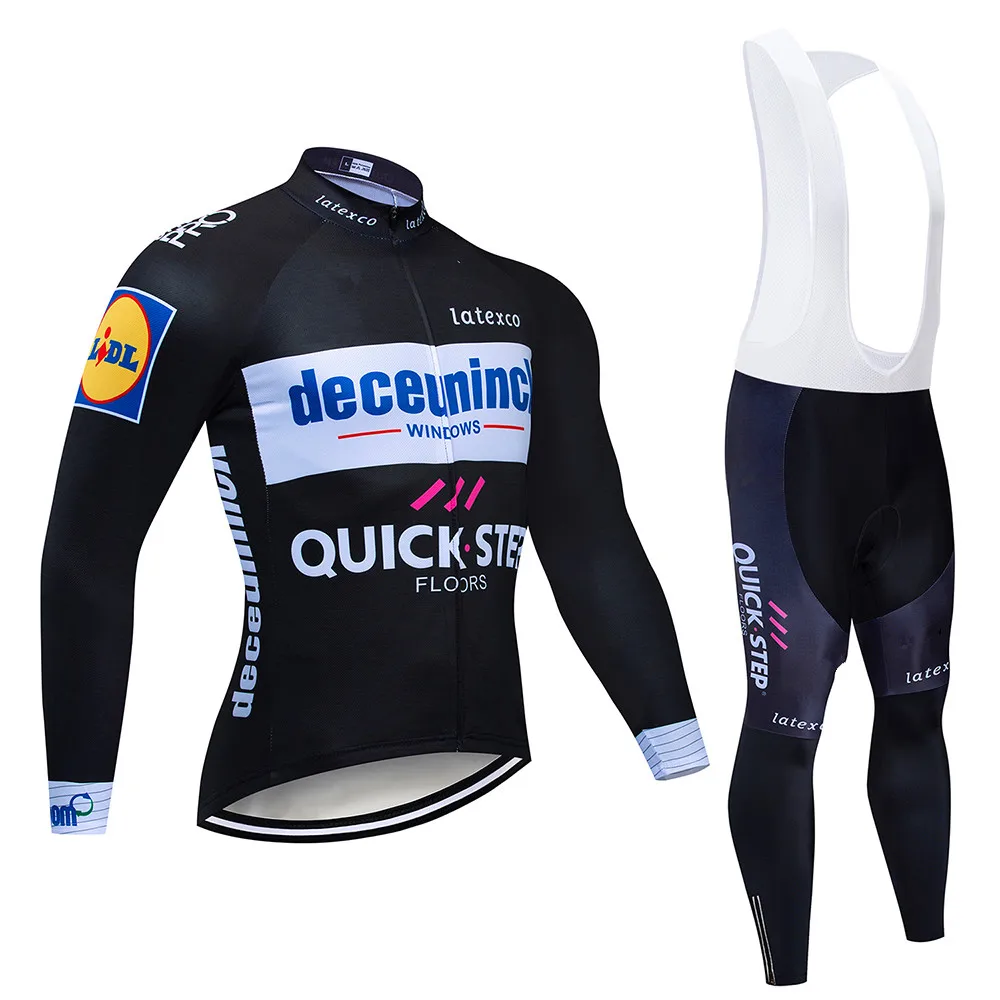 QUICK STEP Pro Набор Джерси для велоспорта с длинным рукавом, одежда для горного велосипеда, Мужская одежда для гонок, одежда для велоспорта, Ropa Maillot Ciclismo