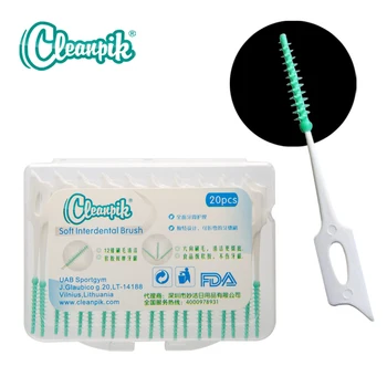 

20Pcs Interdental Brush Soft Silicone Clean Between Interdental Floss Brushes Cleaning Toothpick Dental Oral Care Tool