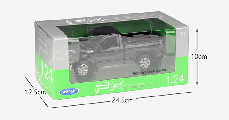 WELLY литая модель автомобиля 1:24 Масштаб Ford F150 Обычная кабина симулятор пикапа игрушечный автомобиль из металлического сплава для мальчика Коллекция подарков