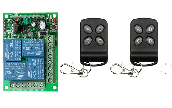 DC 12V 24V 4CH 4 CH 10A беспроводной пульт дистанционного управления реле выход радио RF