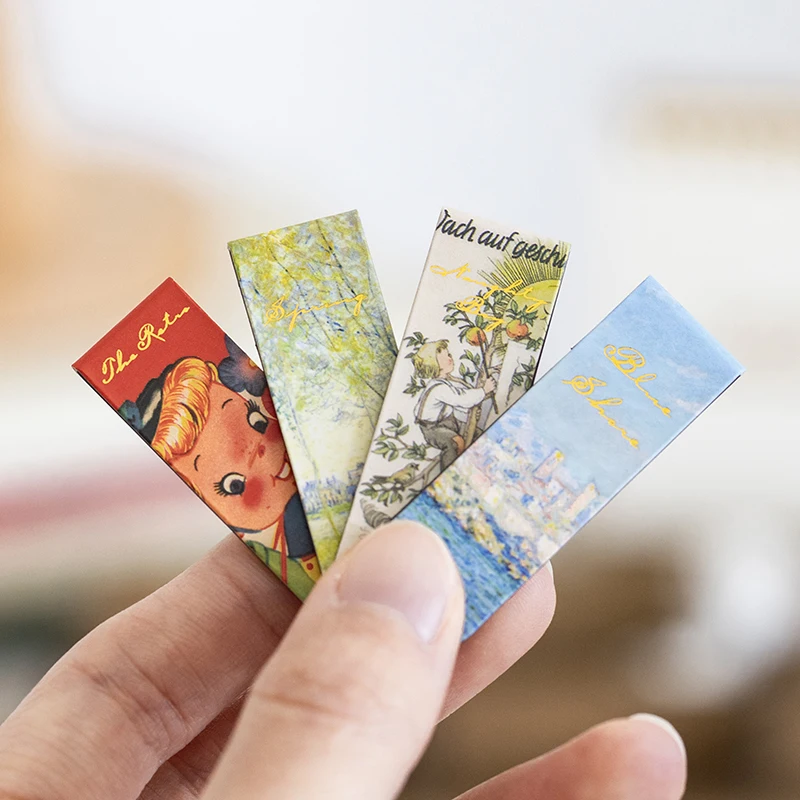 Marcapáginas magnéticas con pintura al óleo, Clips de páginas para estudiantes, profesores, escuela, hogar, oficina, suministros, 2 uds.