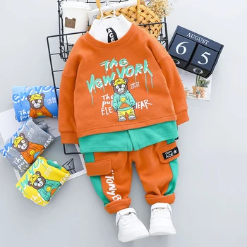 

Fashion Clothes for Infant Boys Girls Outfit Set Spring Autumn New Cartoon Letter Toddler Kid Children Clothes 1 2 3 4 Years
