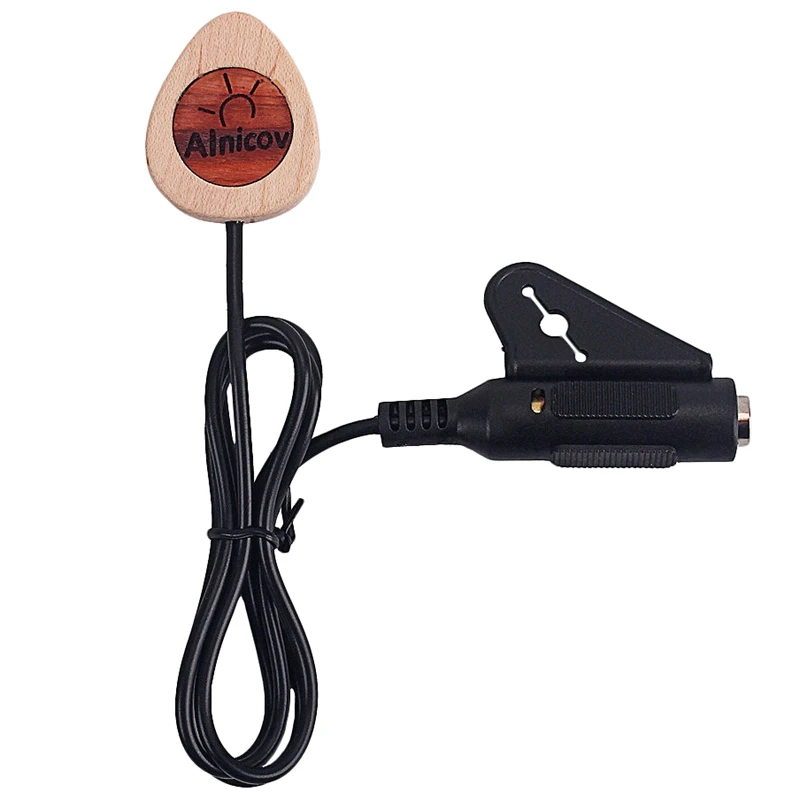 

AInicov Guitar Pickup Wood Piezo Contact Microphone Pickup Guitar Accessories Wood and Piezo Applies To Folk Guitar Ukulele