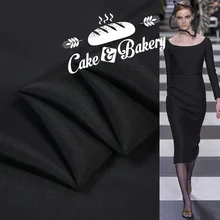 93% шелк 7% спандекс 135 см ширина 30momme бренд Heary креп ткань черная уплотненная ткань для Diy шитье платье Новинка