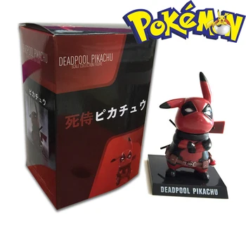 

Pokemon 10CM Anime Pikachu Figure Cos Deadpool Figurine PVC Action Figure Pokemon Figures Cartoon Movie Toys Doll with Box