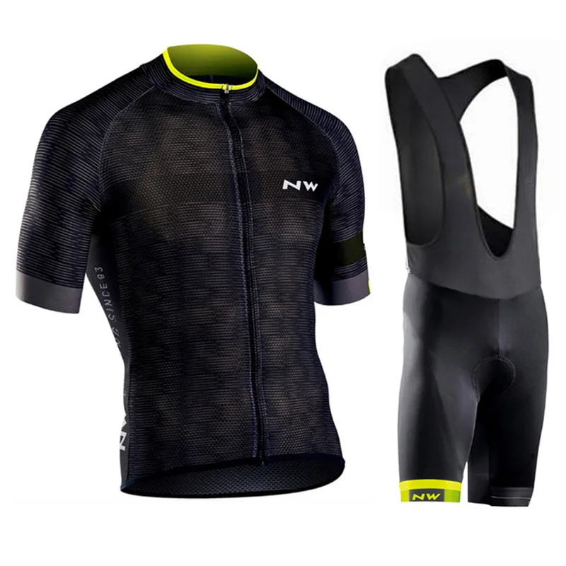 NW Verano Ciclismo Jersey Conjunto Transpirable Equipo Carreras Deporte Bicicleta свитера цвета Омбре одежда для велоспорта Corta