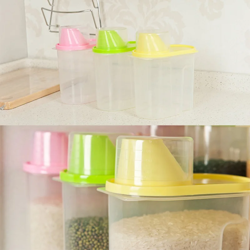 Transparent Plastic Storage Box Dry Dried Food Clear Cereal Container Kitchen Supplies NIN668 | Дом и - Цена: 281,53 - 443,60 руб.