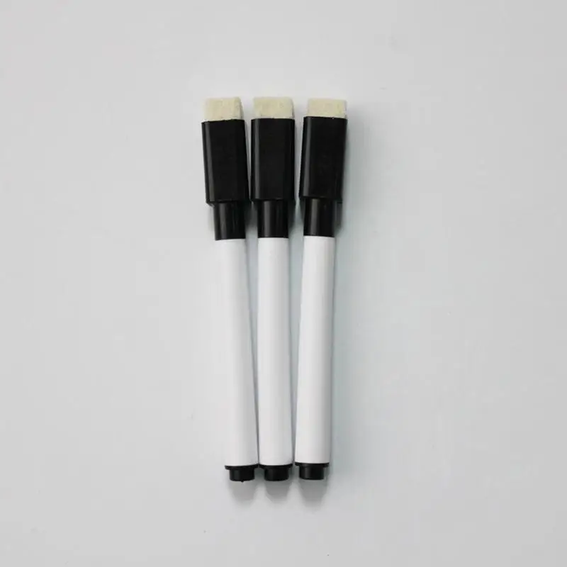 10PCS/Lot Coloured Ink Whiteboard Marker Pen Set With Eraser Kids Pen Marker Erasable Children Stationery Gift S3O5