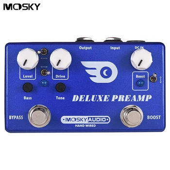 

MOSKY DELUXE PREAMP 2-in-1 Guitar Effect Pedal Boost Classic Overdrive Effects True Bypass Full Metal Shell Guitar Parts