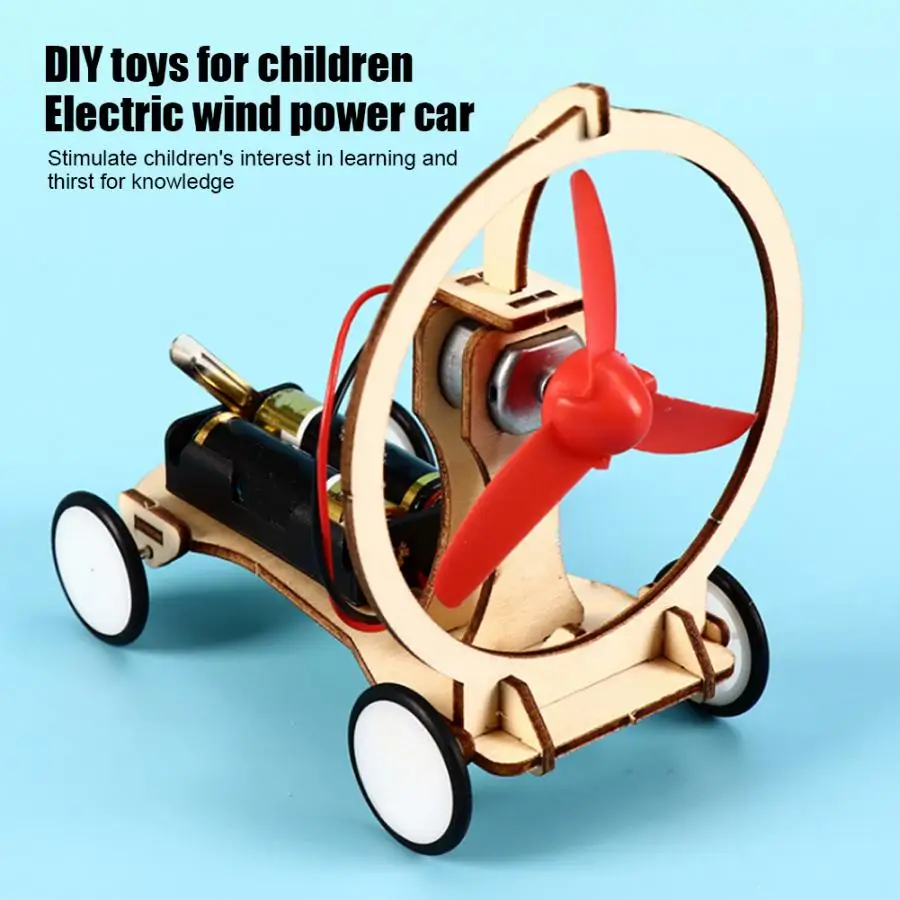 DIY электрический ветер мощность автомобиля обучения обучающая головоломка автомобиль игрушка для научного эксперимента для детей подарок развития интеллекта