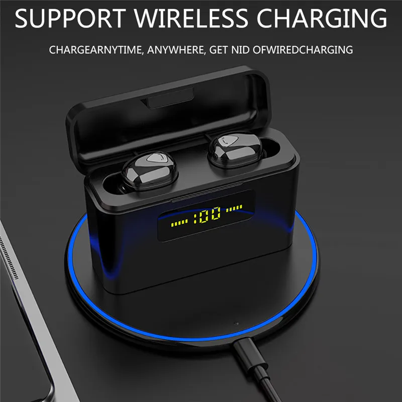 

X9s Wireless Bluetooth Headset Digital Display LED Power Binaural X8TWS 5.0 Low Power In-ear Stereo Q32 With Wireless Charging