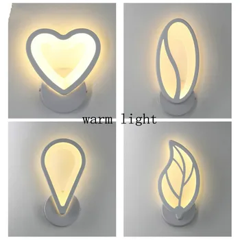 

Wall Light leaf Heart raindrop LED Acrylic modern lamp Living Room lights lovely livingroom Plexiglass wall art home deco