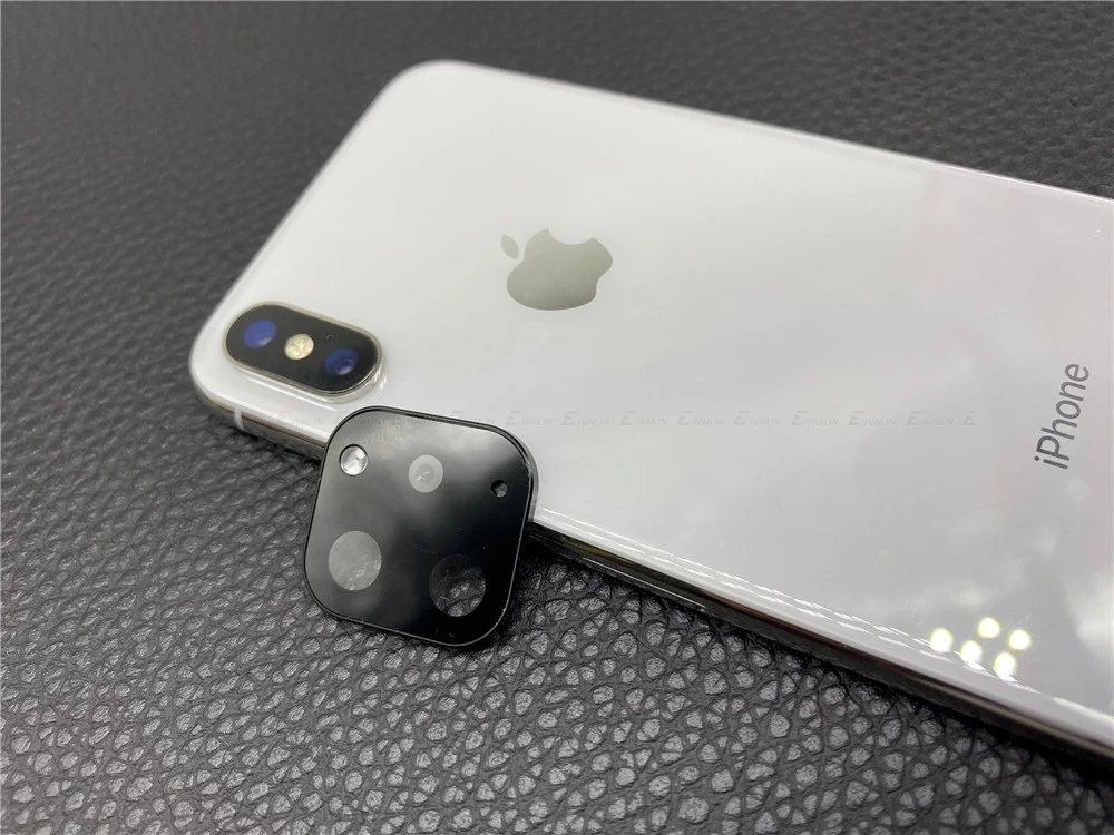 Металлический модифицированный чехол для камеры iPhone 11 Pro из титанового сплава для iPhone X XS MAX, защитное кольцо для объектива, наклейка - Цвет: Flat-Black