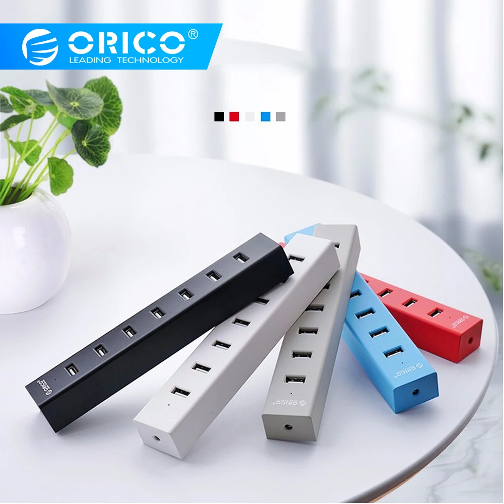 ORICO 7 портов USB 2 0 концентратор разветвитель DC Интерфейс адаптер питания для Windows Mac