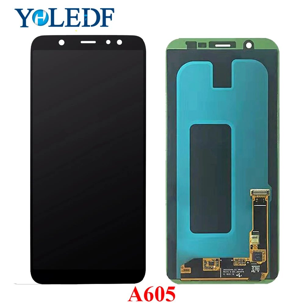 Супер Amoled ЖК-дисплей для samsung Galaxy A6 Plus 2018 A605 A605F дисплей сенсорный экран + A605FN A605G
