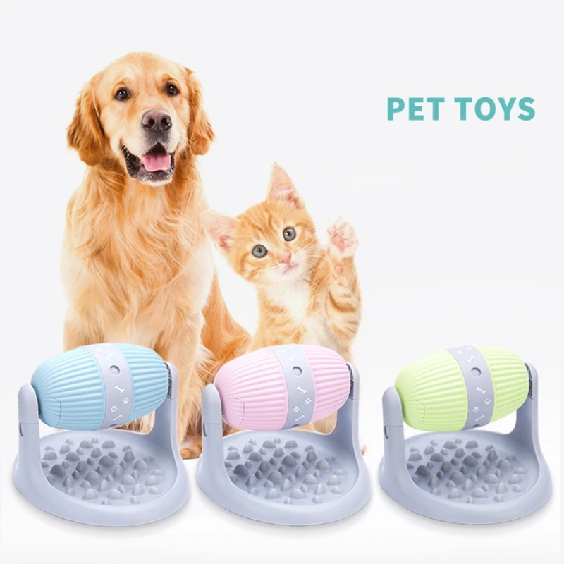 

Pet Drum Hollowed Food Leakage Ball Bite Resistant Cat Food Feeder Molar Puzzle Bouncy Ball Interactive Treats Toy Entertainment