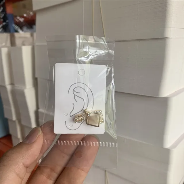 34X25MM Kraft Paper Rectangle Earring Display Tags/ Earring Display Cards /  Earring Holder, Jewellery Supplies, Packaging (TAG01)
