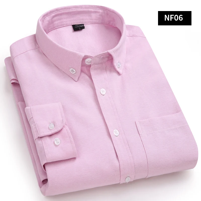 Осенняя и зимняя высококачественная Мужская рубашка с длинными рукавами, тонкая трендовая рубашка большого размера, повседневная мужская рубашка большого размера - Цвет: NF06